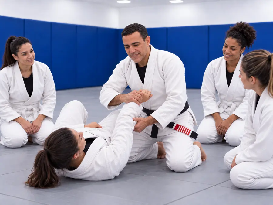 Treino de Jiu-Jitsu feminino